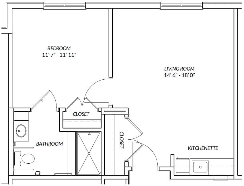 Assisted Living Unit A Floor Plan