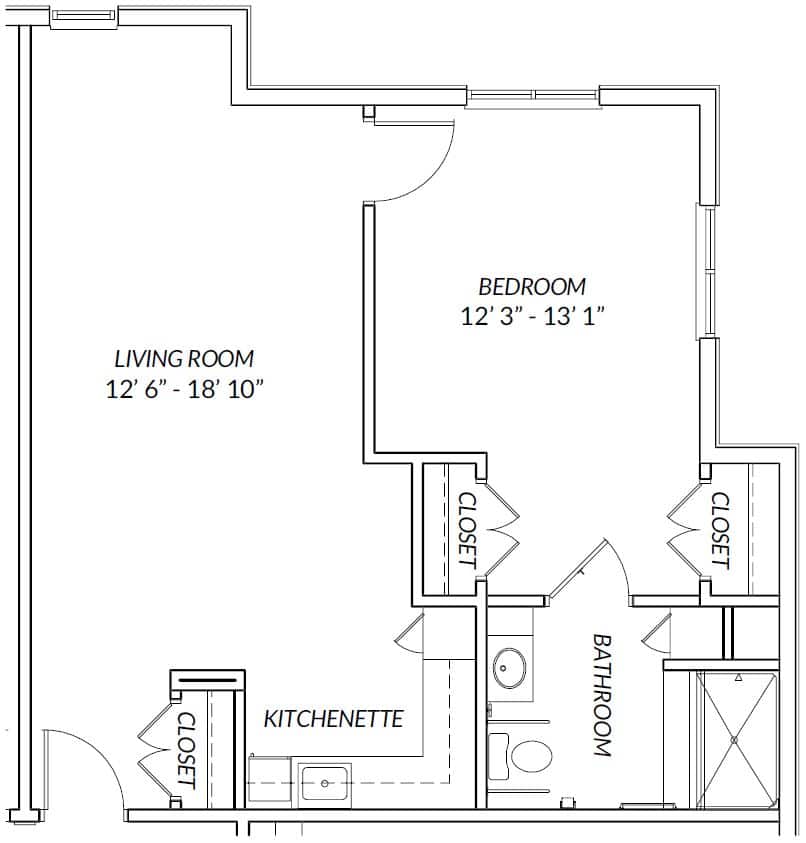 Assisted Living Unit C Floor Plan