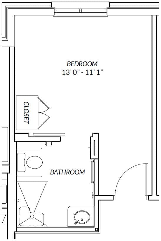 Memory Care Private Room Floor Plan