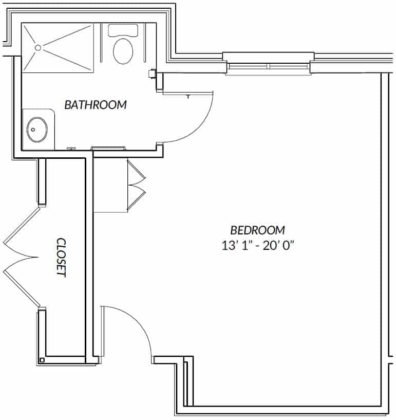 Memory Care Private Room A Floor Plan
