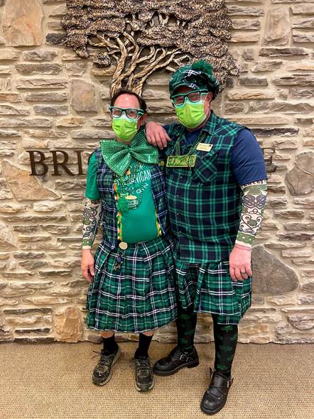 St patrick's Day Above and Beyond Dress up by Maintenance crew