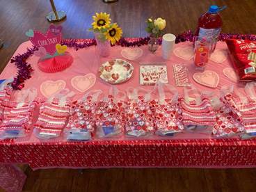Valentines Day decorated Table